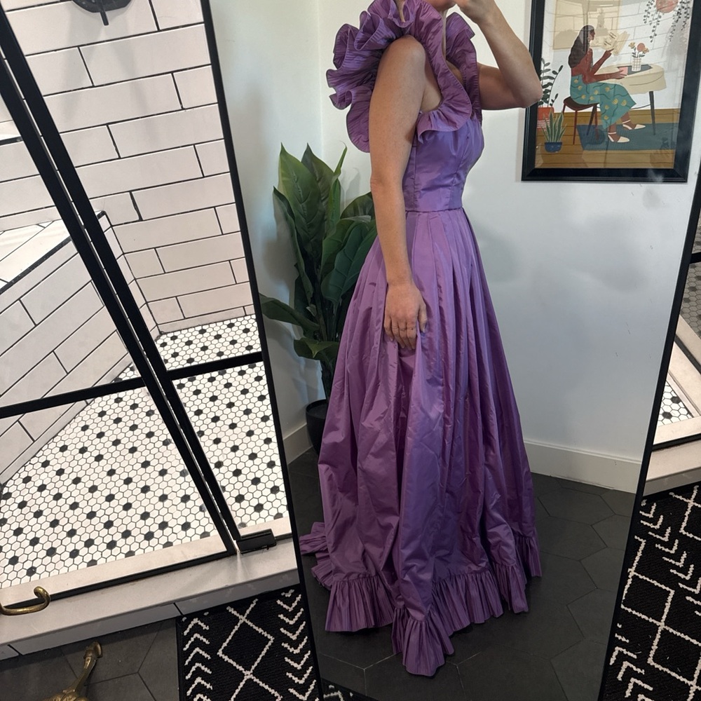 Lavender Ruffled Maxi Dress - Picture 3 of 9
